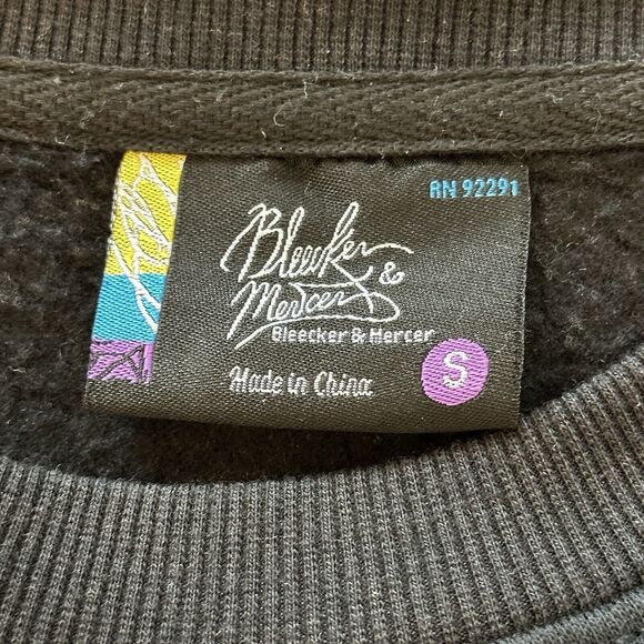 Bleecker & Mercer Black Graffiti Style Sweatshirt Size S Pullover Grunge Art - Picture 9 of 16